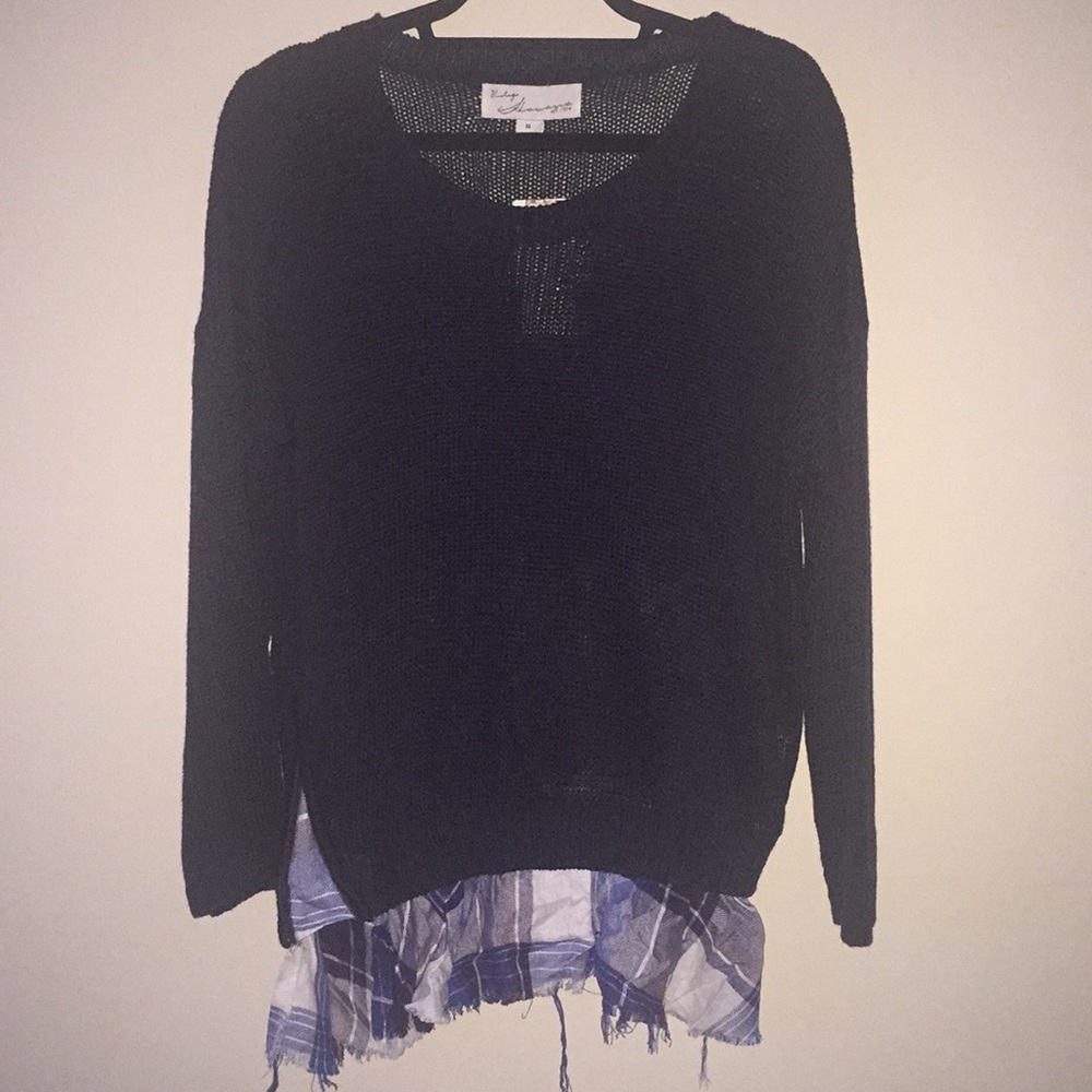 Vintage Havana Blue Sweater With “Shirt” Bottom